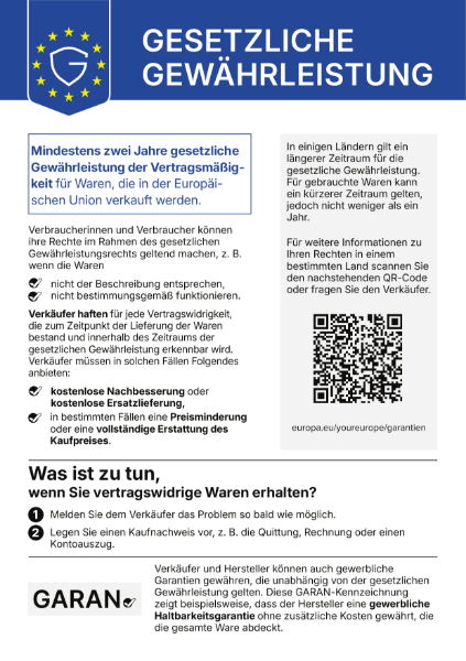 Bild von Gewährleistungslabel